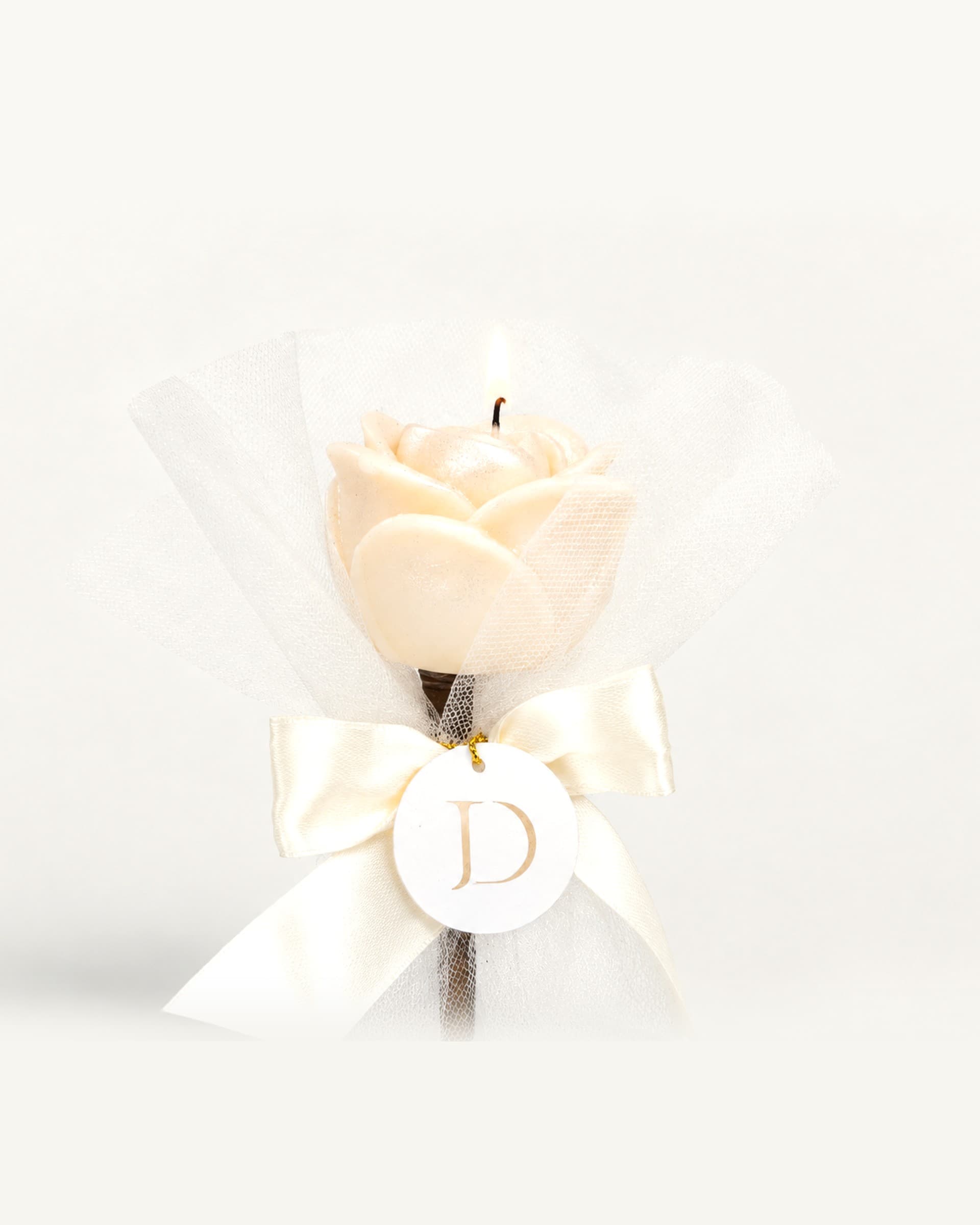 Tulipán con inicial de cera de soya Velis