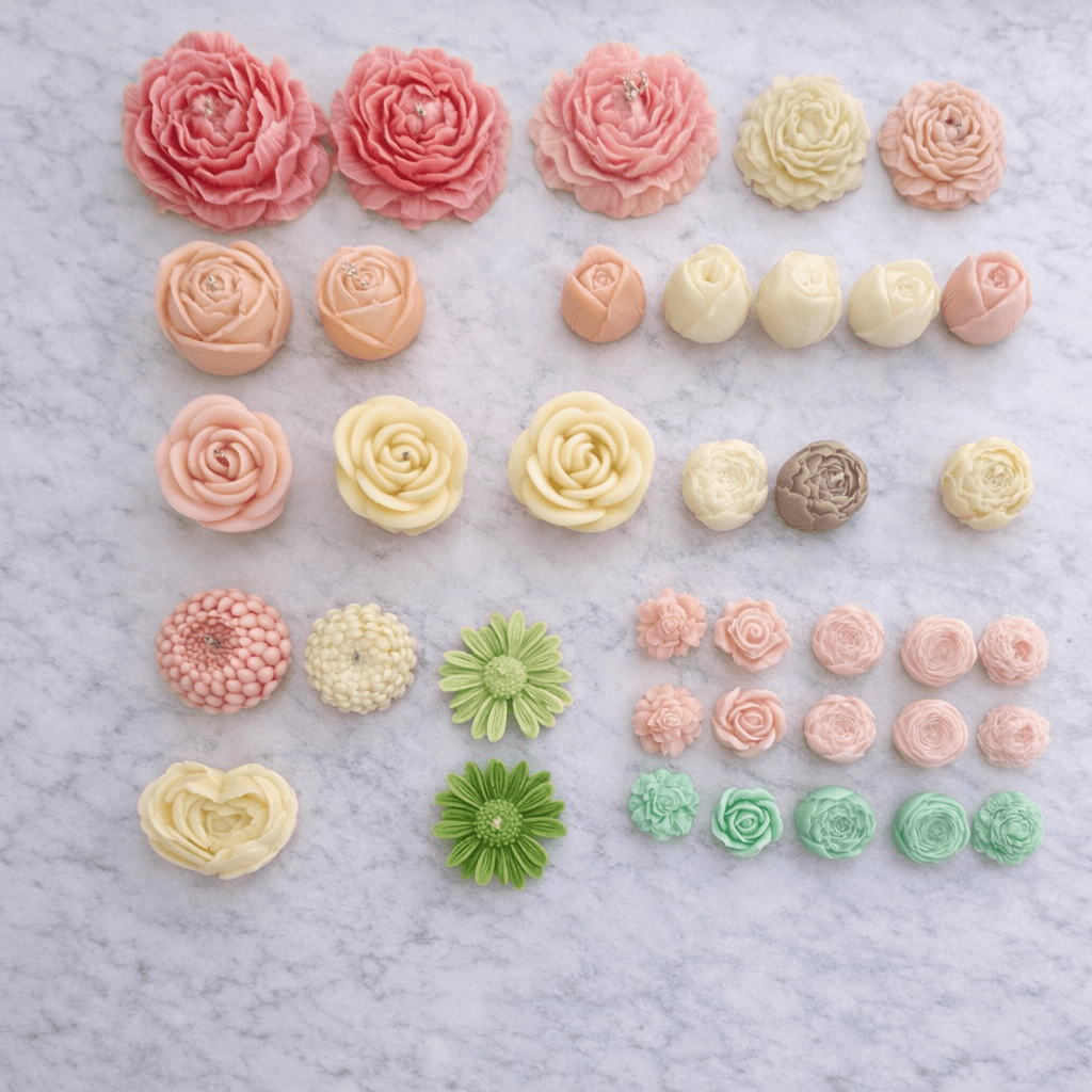 Catálogo de variedades de flores en cera de soya